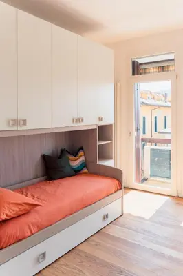 Letto o letti in una camera di Lucky apartment Vicenza centro e parcheggio gratuito