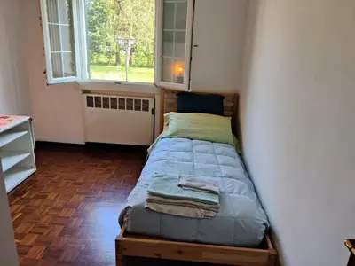 Letto o letti in una camera di Villa alle Querce