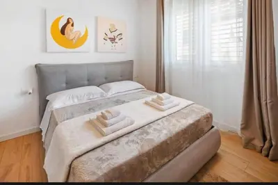 Letto o letti in una camera di Villetta independente la Perla