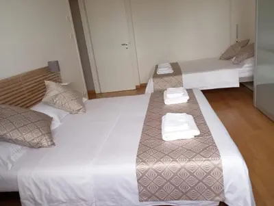 Letto o letti in una camera di Quietnest Venice Station Flat 86sqm 100m to Bus Station 300m to Train Station