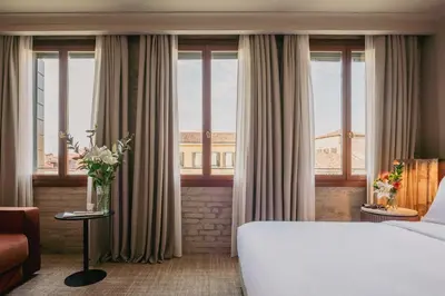 Letto o letti in una camera di Rimon Place Kosher