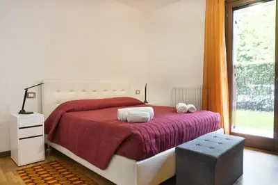 Letto o letti in una camera di Al Parco