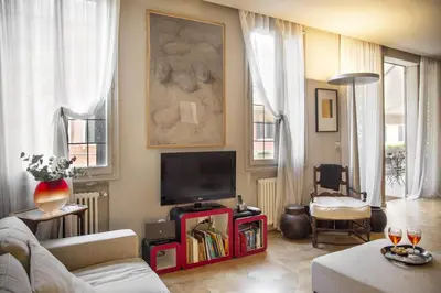 Area soggiorno di Rio Barnaba Grande - Property with Garden & Terrace - LOCAPPART