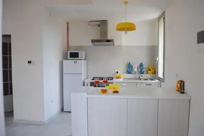 Cucina o angolo cottura di Casa Amarilla Sacra Famiglia Padova