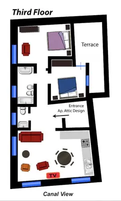 Planimetria di Attic Design Terrace