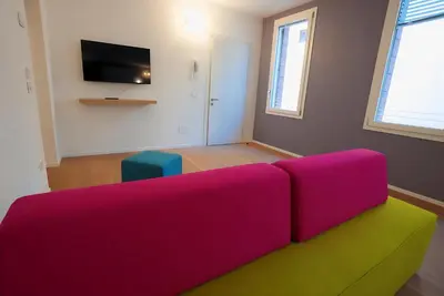 TV o dispositivi per l'intrattenimento presso Welc-ōM Tiepolo Cozy Stay Free Parking