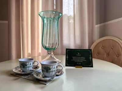 Letto o letti in una camera di Villa Zane