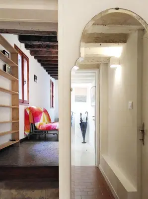 Area soggiorno di Corte Regina Loft