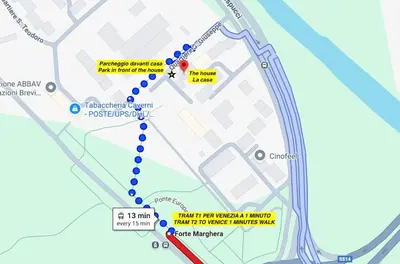 Planimetria di Oksy House Free Parking and Tram to Venice at 1 minute