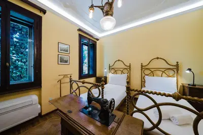 Letto o letti in una camera di Antico Villino