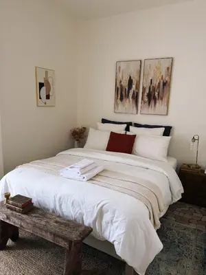 Letto o letti in una camera di Posada Salviati