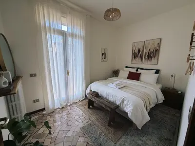 Letto o letti in una camera di Posada Salviati