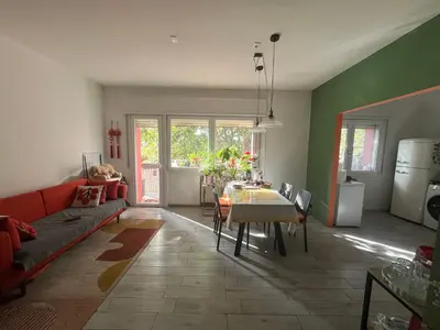 Area soggiorno di 威尼斯民宿Venezia Stay 东北阿姨的小屋
