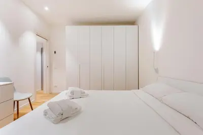 Letto o letti in una camera di Moderno appartamento in centro a Treviso - sotto i portici