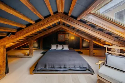 Letto o letti in una camera di Casa Luce