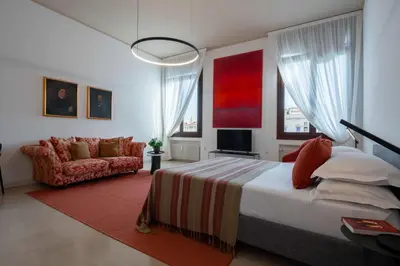 Letto o letti in una camera di Ca' Marcello Ponente