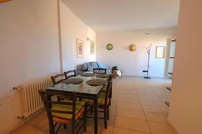 Area soggiorno di Duplex con doppi servizi Piazza Aurora
