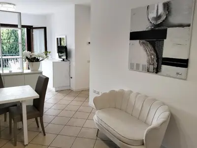 Area soggiorno di Alla Stazione - alloggio con parcheggio Spresiano