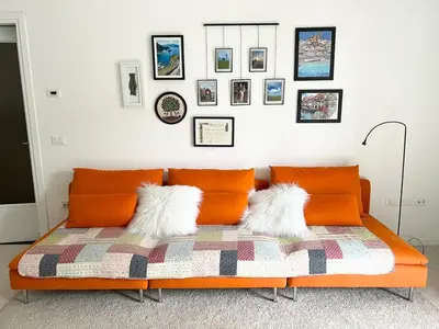 Area soggiorno di Apartment near Treviso in Silea