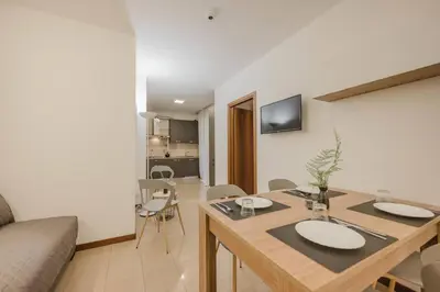 TV o dispositivi per l'intrattenimento presso Unico Apt 3A, 2 camere, parcheggio gratis, 10 minuti da Venezia