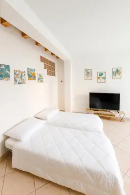 Letto o letti in una camera di Venezia-Mestre Premium Apartment Bros#7 & FREE PARKING