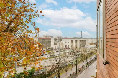 Planimetria di Moderna stanza 2 con terrazza vicino alla Stazione