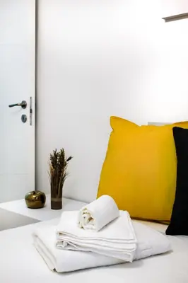 Letto o letti in una camera di Golden Nest Padova