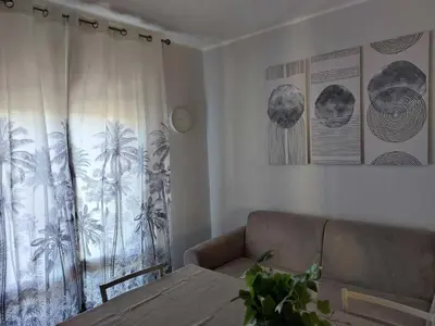 Area soggiorno di Accommodation with terrace and parking