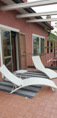 Balcone o terrazza di Villa in stile vicino Treviso e Venezia