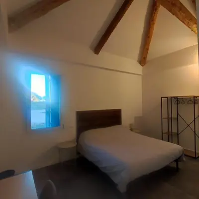 Letto o letti in una camera di Deuaitaus