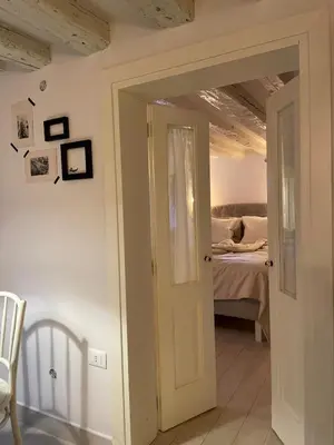 Letto o letti in una camera di Ponte s Ana, Wohnung am Eingang zur Biennale