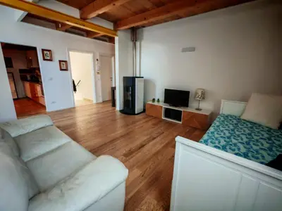 TV o dispositivi per l'intrattenimento presso Residenza del Gufo 15 minutes to Venice - free parking