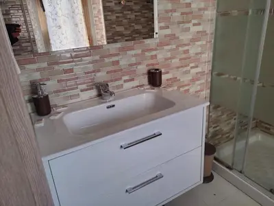 Bagno di casa lilla