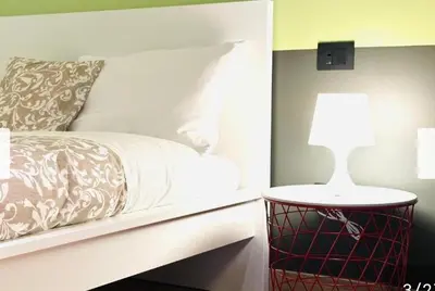 Letto o letti in una camera di Mini alloggi alle terme