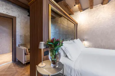 Letto o letti in una camera di Casa San Lorenzo
