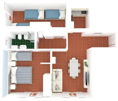 Cucina o angolo cottura di RESIDENCE FARO - WALTERIGATO Apartments SOLO PER FAMIGLIE