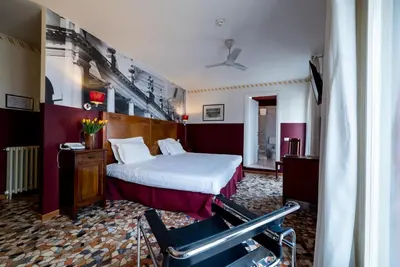 Letto o letti in una camera di Antico Hotel Vicenza