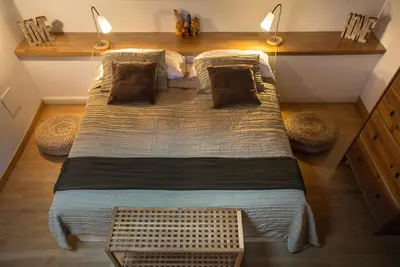 Letto o letti in una camera di Duplex at the entrance to Venice 2 bathroom and terrace