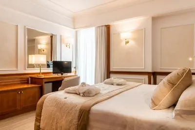 Letto o letti in una camera di Grand Hotel Terme & Spa