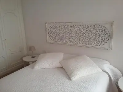 Letto o letti in una camera di B&B Barberia