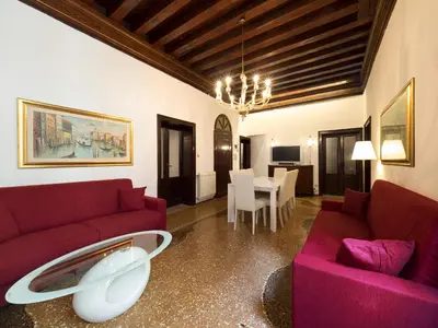 Area soggiorno di San Marco Schiavoni apartments