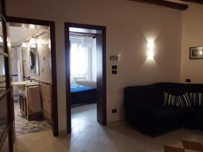 Letto o letti in una camera di appartamento alla Crea