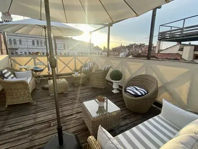 Area soggiorno di Aquamare, boutique b&b