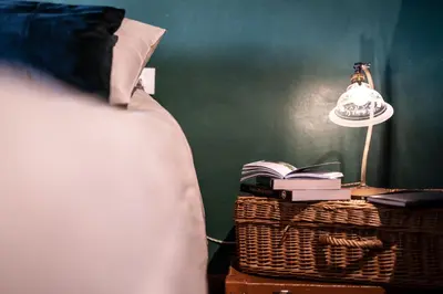 Letto o letti in una camera di Foresteria Borgoluce
