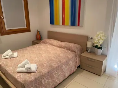 Letto o letti in una camera di Villa Gentile