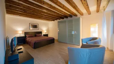 Letto o letti in una camera di Ca' Moretta