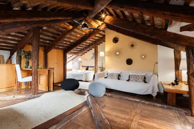 Letto o letti in una camera di Altana studio