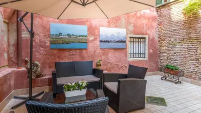Area soggiorno di Venice Apartments San Samuele