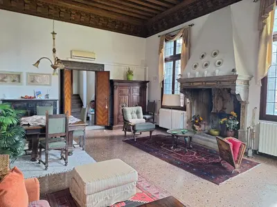 Area soggiorno di Appartamenti inside Palazzo Foscarini