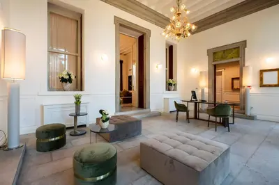 Area soggiorno di Hotel Villa Soligo - Small Luxury Hotels of the World